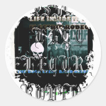 Distressed Round Stickers