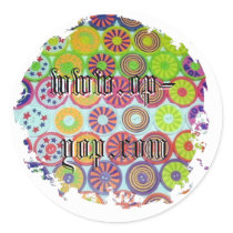 Distressed Round Stickers stickers
