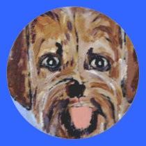 Distressed Round Stickers stickers