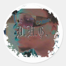 Distressed Round Stickers
