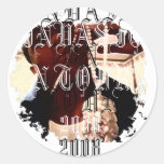Distressed Round Stickers