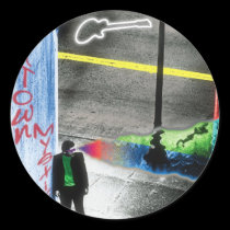 Distressed Round Stickers stickers