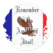 Distressed Round Stickers - American Idol