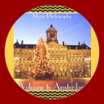 Distressed Round Stickers -AMSTERDAM stickers