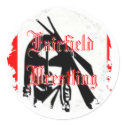 Distressed Round Stickers - Customized by FHSWRESTLING Distressed Round Stickers - Customized