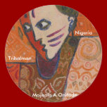 Distressed Round Stickers - TRIBALMAN stickers