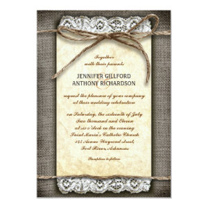 distressed rustic wedding invitations