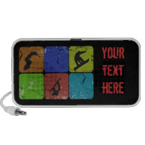 Distressed Snowboarder design custom Speaker speakers