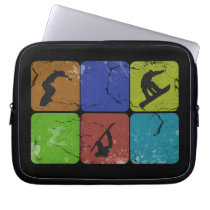 Distressed Snowboarder laptop sleeve laptop sleeves