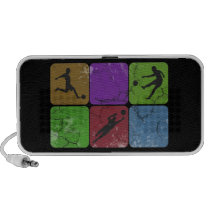 Distressed Soccer portable Doodle Speaker speakers