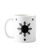 Distressed style Philippine Sun and Stars Mug