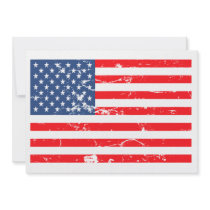 Distressed style USA flag Party Invite