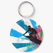 Distressed Surfer Paradise keychains