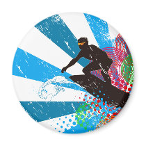 Distressed Surfer Paradise magnets