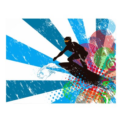 Distressed Surfer Paradise Poster by LittleMilkyShop