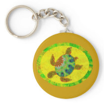 Distressed Turtle Keychain