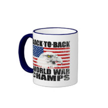 Distressed U.S. Flag & Eagle World War Champs Mug