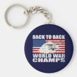 Distressed U.S. World War Champs Keychain