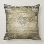 Distressed Vintage Newspaper pillows