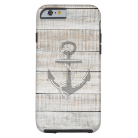 Distressed Wood Nautical Anchor iPhone 6 Case