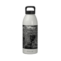 Distressed WWI Trench Image Water Bottles