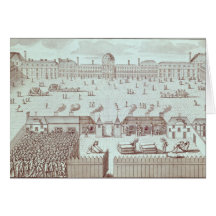 Distribution of Bread at the Tuileries Kiosk Greeting Card
