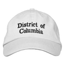 District of Columbia embroidered hats