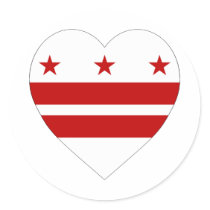 District of Columbia Flag Heart stickers by Vexillophile District of Columbia Flag Heart stickers