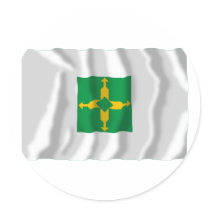 Distrito Federal, Brazil Waving Flag Sticker