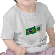 Distrito Federal & Brazil Waving Flags Tees