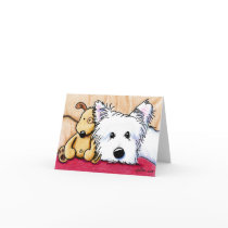 Ditto & Pudge Westie Dog Note Card