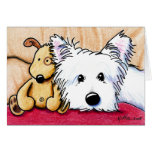 Ditto & Pudge Westie Dog Note Card