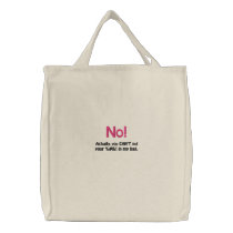 Ditty Bag_Funny Girlz_No You Can't embroidered bags