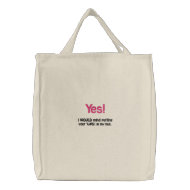 Ditty Bag_Funny Girlz_Yes I would mind embroideredbag