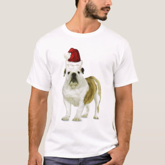 christmas bulldog t shirt