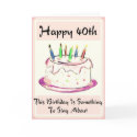 Diva' 40th Birthday Card for Baby Boomer Women card