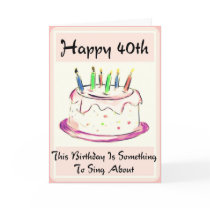 Diva'  40th Birthday Card for Baby Boomer Women