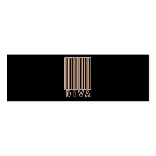 Diva Barcode Style Business Card (back side)