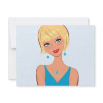 Diva Blond Art invitations