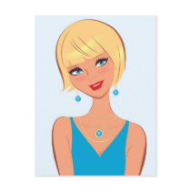 Diva Blond Art postcards