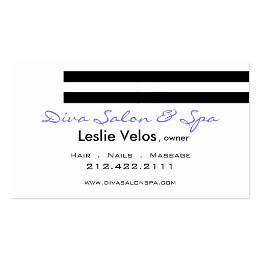 Diva Business Card template (back side)