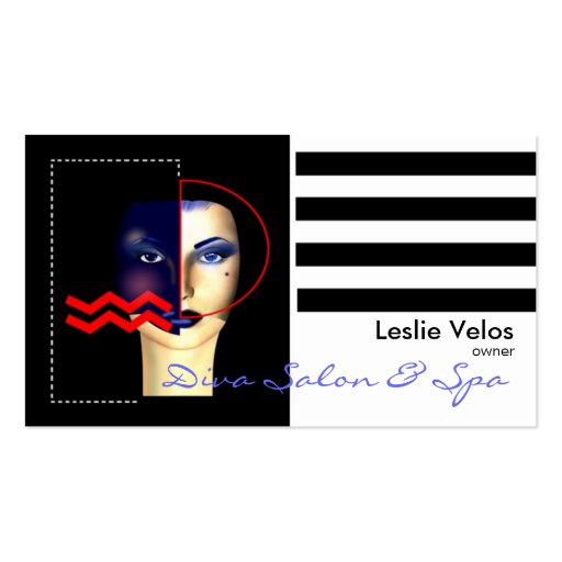 Diva Business Card template (front side)