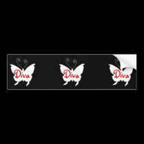 Diva Butterfly I bumper stickers