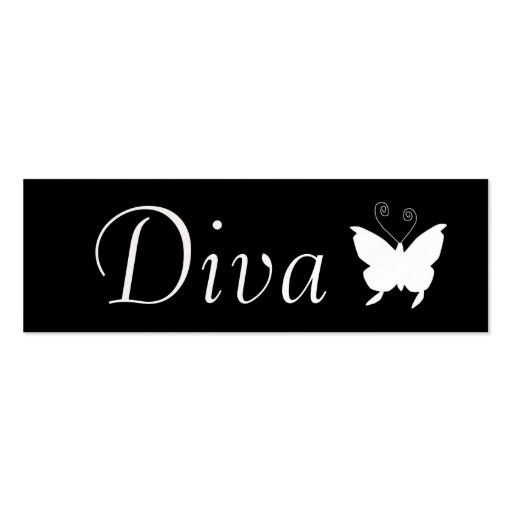 Diva Butterfly I Profile Card - Cusomizable Business Card (back side)