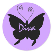Diva Butterfly stickers by Yve_13 Diva Butterfly stickers