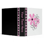 Diva Daisies Vinyl Binder