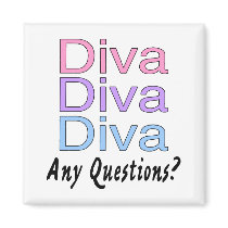 Diva Diva Diva Refrigerator Magnets