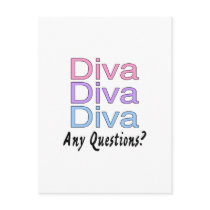 Diva Diva Diva Postcard
