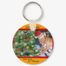 DIVA DOG "Christmas Coral" Keychain by chriscory28 DIVA DOG "Christmas Coral" Keychain