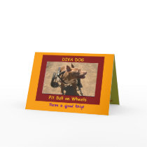 DIVA DOG "Have a good trip!" Greeting Card